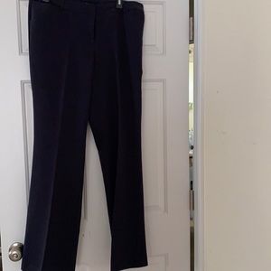 navy colored straight pants